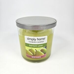 Yankee Candle Simply Home Bartlett Pear Scented‎ Jar Candle 7 oz Green Wax